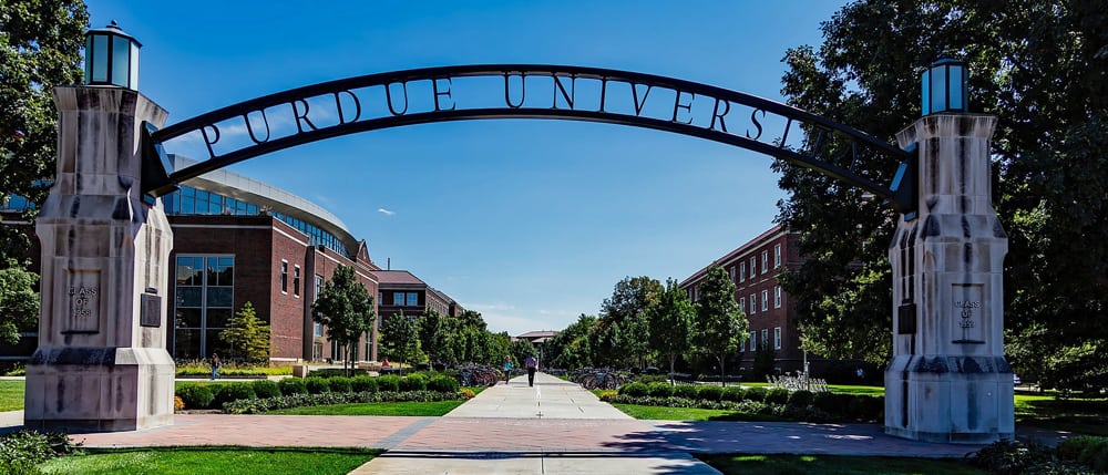 Arch of Purdue University in West Lafayette, Indiana