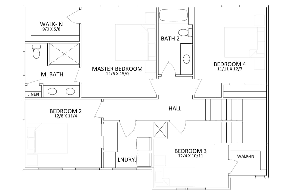 floor plan for custom home in indiana